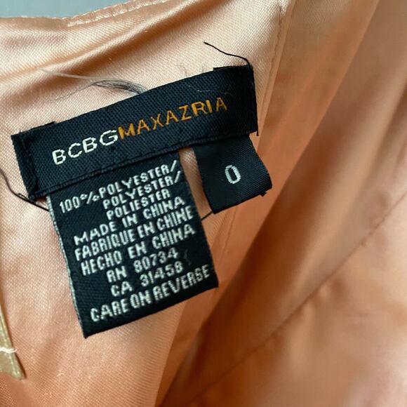 BCBGMaxAzria size 0 A- line belted midi formal dress - Picture 8 of 8